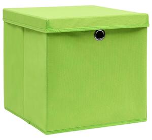 VidaXL Kutije za pohranu s poklopcima 4 kom 28 x 28 x 28 cm zelene