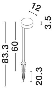 DYOL STAJAĆA LAMPA LED 3000K 377lm IP65 CRNA NL9923401