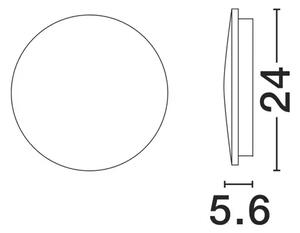 VAL ZIDNA LAMPA LED 3000K 975lm IP65 CRNA NL9923416