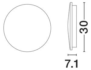 VAL ZIDNA LAMPA LED 3000K 1111lm IP65 BIJELA NL9923417