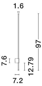 RIDGE ZIDNA LAMPA LED 3000K 1636lm IP65 CRNA NL9923408