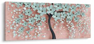 Slika - Pastelno plavi cvjetovi (120x50 cm)