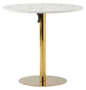 Zondo Blagovaonski stol 80 LAMANT (svijetli mramor + gold krom + zlatna) (za 2 osobe). 1091476