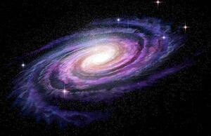 Fotografija Spiral Galaxy in deep spcae, 3D illustration, alex-mit, (40 x 26.7 cm)