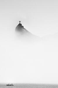 Umjetnička fotografija Cristo in the mist, Trevor Cole, (26.7 x 40 cm)