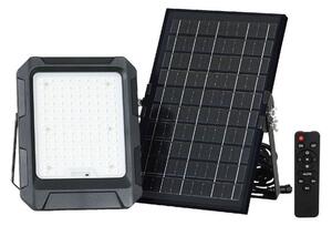 LED Solarni reflektor LED/10W/3,7V IP65 4000K crna + DU
