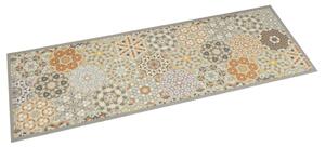 VidaXL Kuhinjski tepih perivi pastelni šesterokuti 45 x 150 cm baršun