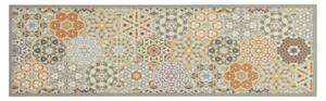 VidaXL Kuhinjski tepih perivi pastelni šesterokuti 45 x 150 cm baršun