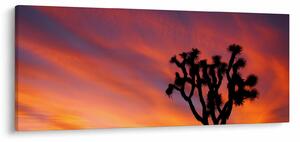 Slika zalaska sunca nad siluetom stabla (120x50 cm)