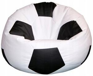 Sedací vak xxxl futbalová lopta 100x100x60cm bielo čierny | jaks