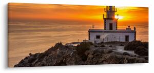 Slika svjetionika pri zalasku sunca (120x50 cm)