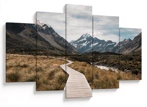 Slika - Šetnica u dolini planine Mt. Cook (150x105 cm)