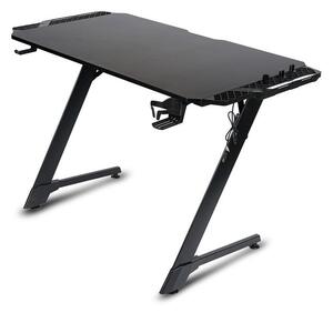 Gaming stol SNAKE s LED RGB pozadinskim osvjetljenjem 100 x 60 cm crna