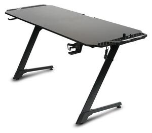 Gaming stol SNAKE s LED RGB pozadinskim osvjetljenjem 140 x 60 cm crna