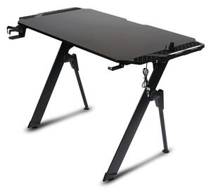 Gaming stol FALCON s LED RGB pozadinskim osvjetljenjem 100 x 60 cm crna