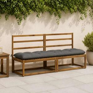 Jastučić za klupu VIANEN 100% poliester Siva 200 x 50 x 12 cm - Siva 200 x 50 x 12 cm