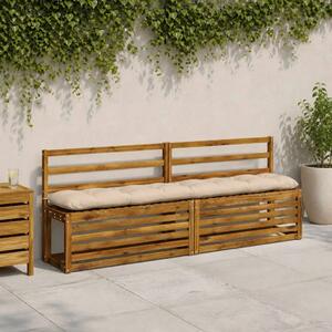 Jastučići za klupe VIANEN 2 kom. 100% poliester Krem - Krem 200 x 30 x 12 cm