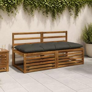 Jastučić za klupu VIANEN 100% poliester Antracit - Antracit 160 x 60 x 12 cm