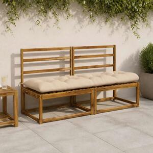 Jastučići za klupe VIANEN 2 kom. 100% poliester Krem - Krem 160 x 50 x 12 cm