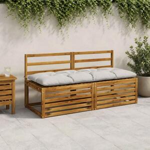 Jastučići za klupe VIANEN 2 kom. 100% poliester Bijela - Bijela 150 x 60 x 12 cm