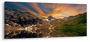 Slika - Odsjaj u planinskom jezeru (120x50 cm)