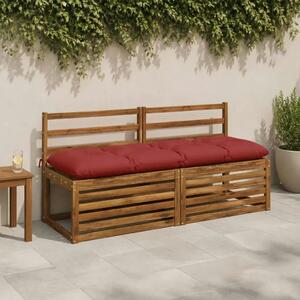 Jastučići za klupe VIANEN 2 kom. 100% poliester Crvena - Crvena 150 x 50 x 12 cm