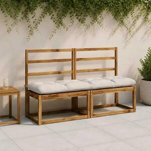 Jastučići za klupe VIANEN 2 kom. 100% poliester Bijela - Bijela 150 x 40 x 12 cm