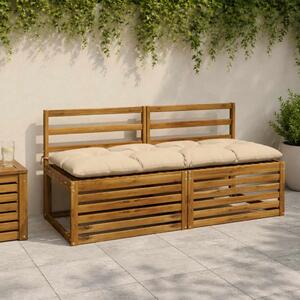 Jastučići za klupe VIANEN 2 kom. 100% poliester Krem - Krem 140 x 60 x 12 cm