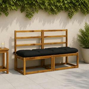 Jastučić za klupu VIANEN 100% poliester Crna 150 x 40 x 12 cm - Crna 150 x 40 x 12 cm
