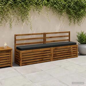 Jastučići za klupe - 2 dijela VUGHT 2 kom. 100% poliester Crna - Crna (melange) 170 x 30 cm 2