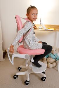 Zondo Dječja stolica s bazom i remenima Aureola (ružičasta+ bijela). 1028719