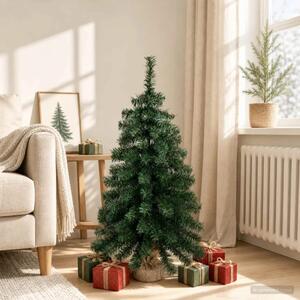 Mini božićno drvce 90 cm PVC Zelena - Zelena 90 cm bez LED svjetala