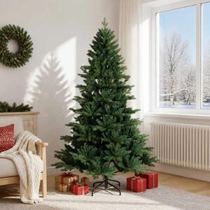 Umjetno božićno drvce s nogom 180 cm PVC i metal Zelena - 180 cm bez LED svjetala