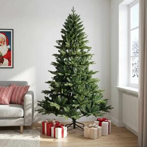 Umjetno božićno drvce s nogom 210 cm PVC i metal Zelena - 210 cm bez LED svjetala