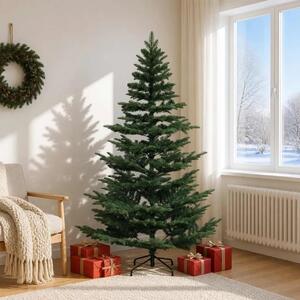 Umjetno božićno drvce s nogom 180 cm PE i PVC Zelena - Zelena 180 cm bez LED svjetala