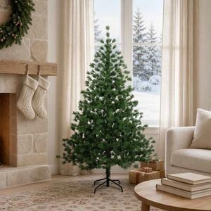 Umjetno božićno drvce s nogom 150 cm PVC i metal Zelena - 150 cm bez LED svjetala