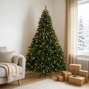 Umjetno božićno drvce s nogom 210 cm 400 LED lampica - Srednje zelena Ø 106 x 210 cm s 400 LED dioda