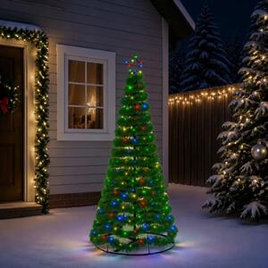 LED božićno drvce od folije s postoljem EKENAS 180 cm - Šareni 180 cm