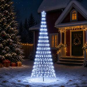 LED božićno drvce 300 cm 350 LED lampica Hladno bijela Željezo - Hladna bijela 300 cm