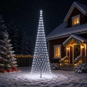 LED božićno drvce 500 cm 550 LED lampica Hladno bijela Željezo - Hladna bijela 500 cm