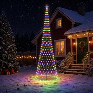 LED božićno drvce 500 cm 550 LED lampica Višebojno Željezo Crna - Šareni 500 cm