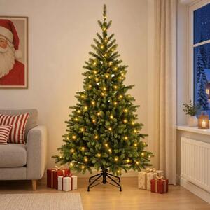 Umjetno božićno drvce s nogom 150 cm 150 LED lampica - 150 cm s LED svjetlima