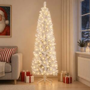 Umjetno vitko božićno drvce 180 cm 300 LED lampica Topla bijela - 180 cm s LED svjetlima