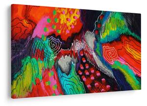Apstraktna slika - boje (90x60 cm)
