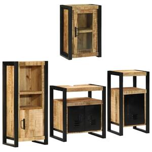 Set namještaja za kupaonicu 4 kom. Smeđa 55 x 35 x 60 cm - masivno drvo manga