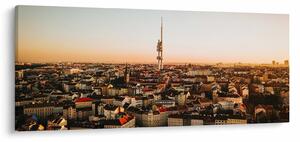 Slika zalaska sunca nad Žižkovom (120x50 cm)