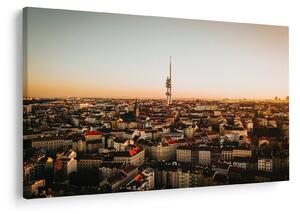 Slika zalaska sunca nad Žižkovom (90x60 cm)