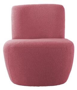 Ružičasta fotelja od bouclé tkanine Ada – Leitmotiv