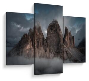 Slika - Tri zuba, talijanski Dolomiti (90x60 cm)