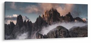 Slika - Talijanski Dolomiti skriveni u magli (120x50 cm)